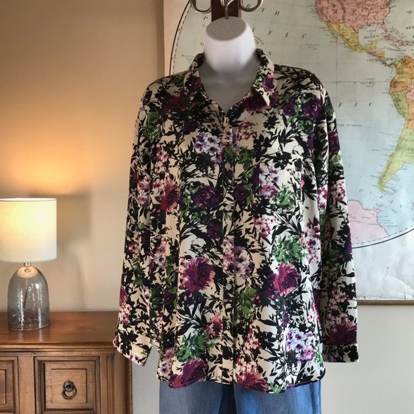 J.jill Floral Blouse - Picture 1 of 2